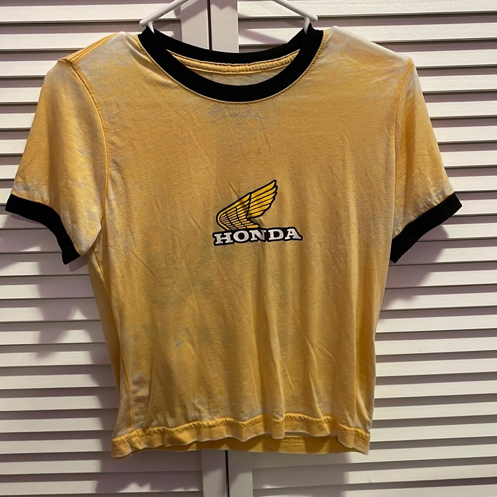 yellow honda tshirt